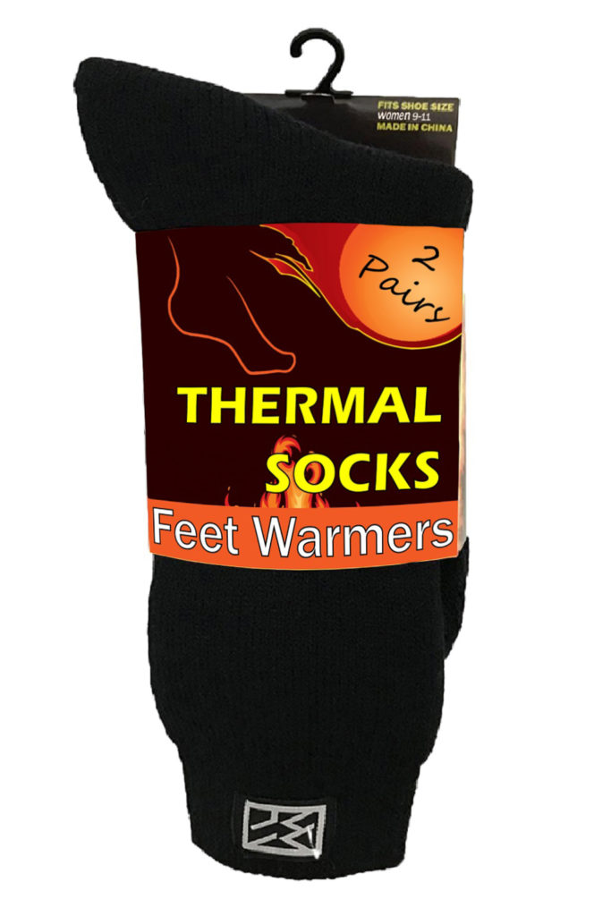 Feet Warmers Men’s Cold Weather Insulated Thermal Socks, Pack of 2 ...