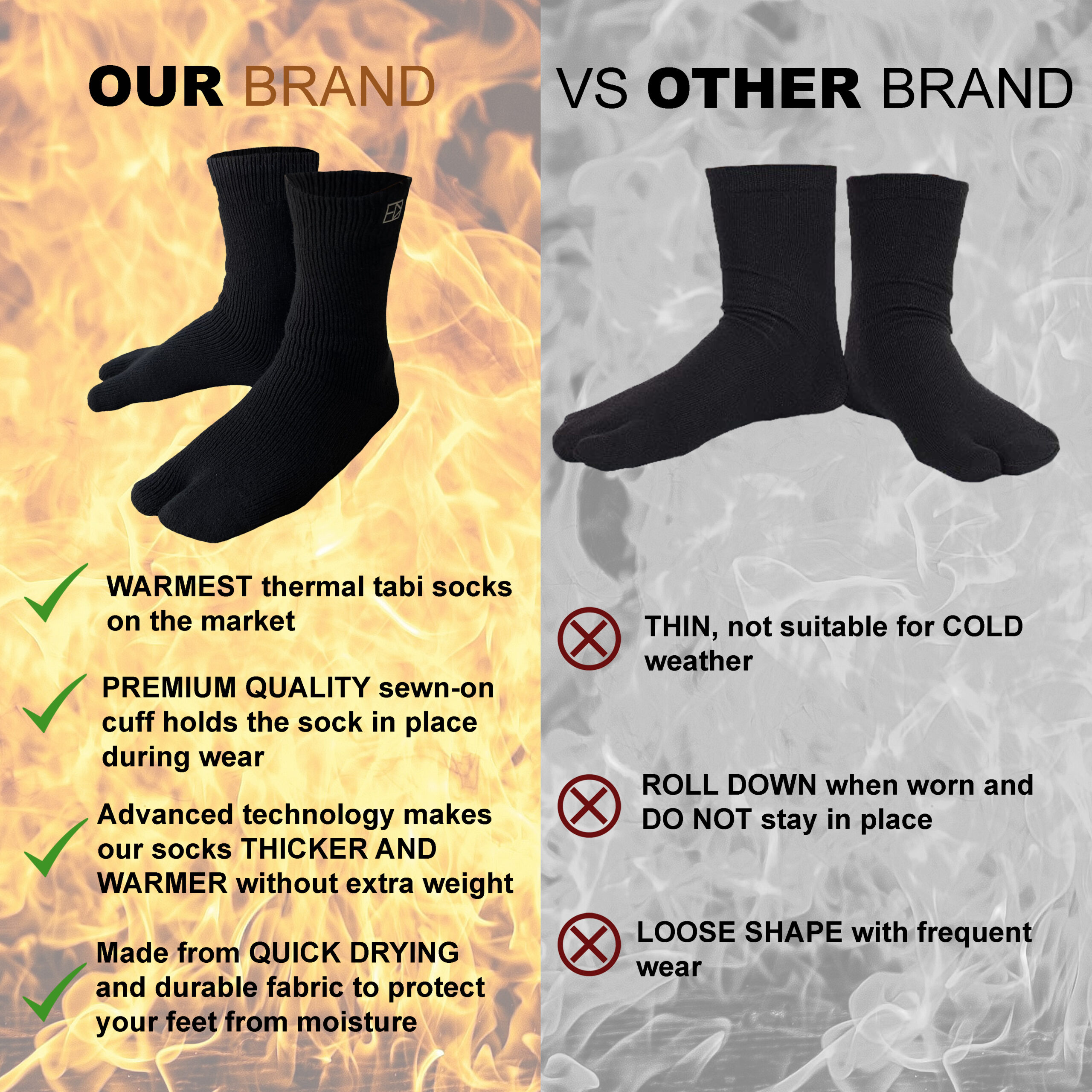 Warmest TABI Socks For Cold Weather (2 pairs) - Image 4